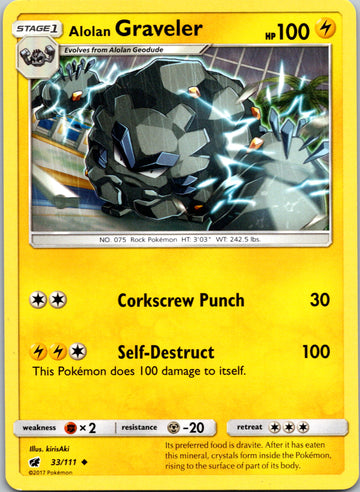 Alolan Graveler [33/111] [Crimson Invasion] Reverse Holofoil