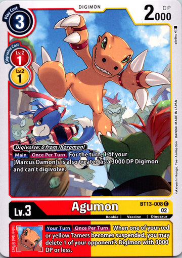 Agumon [BT13-008] [Versus Royal Knights] Normal
