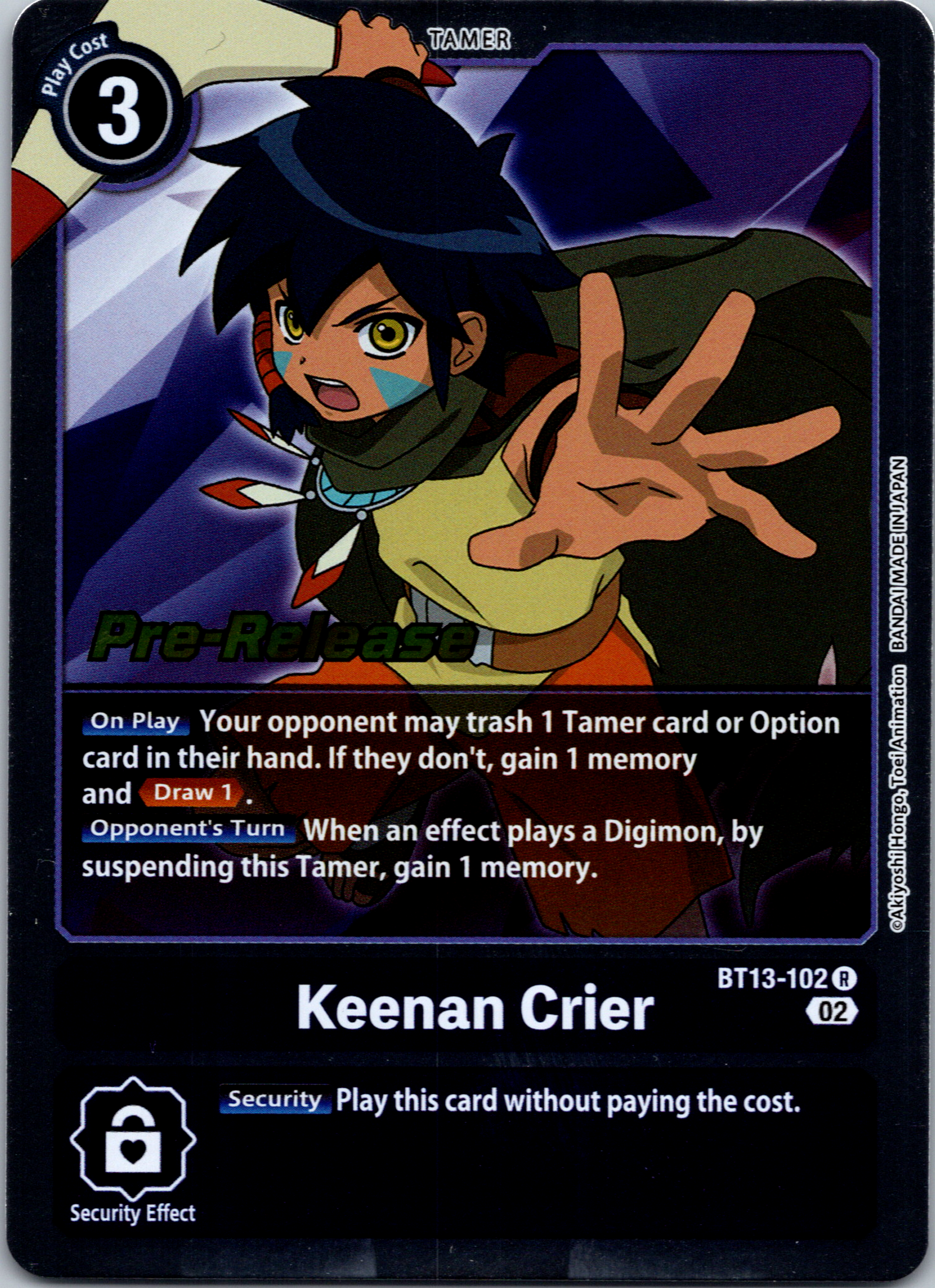 Keenan Crier [BT13-102] [Versus Royal Knight Booster Pre-Release Cards] Foil