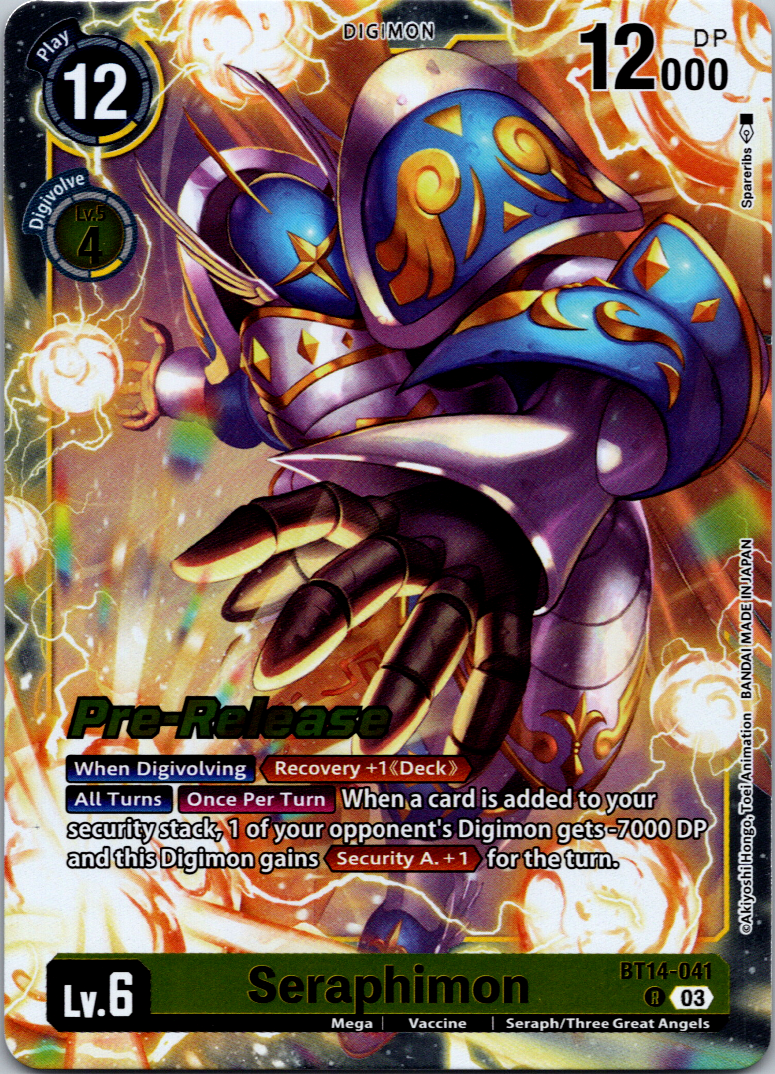 Seraphimon [BT14-041] [Blast Ace Pre-Release Cards] Foil