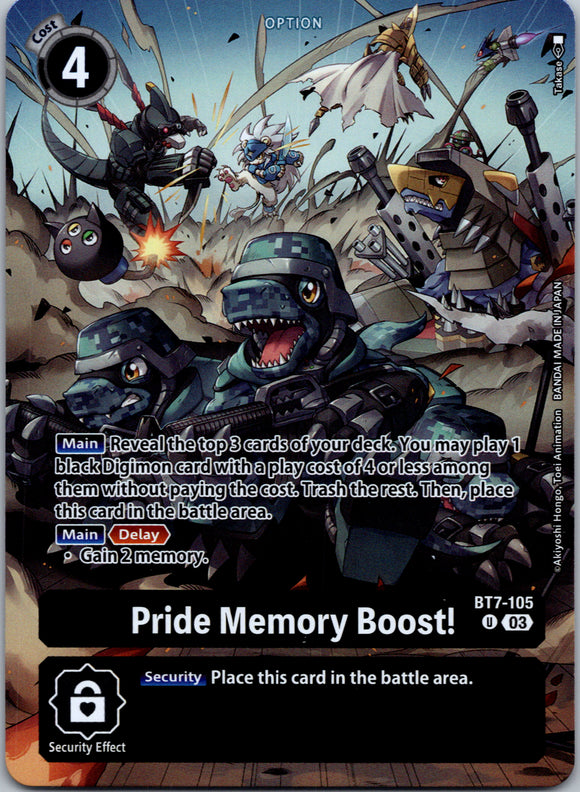 Pride Memory Boost! (Bonus Pack) [BT7-105] [Starter Deck 17: Double Typhoon Advanced Deck Set] Foil