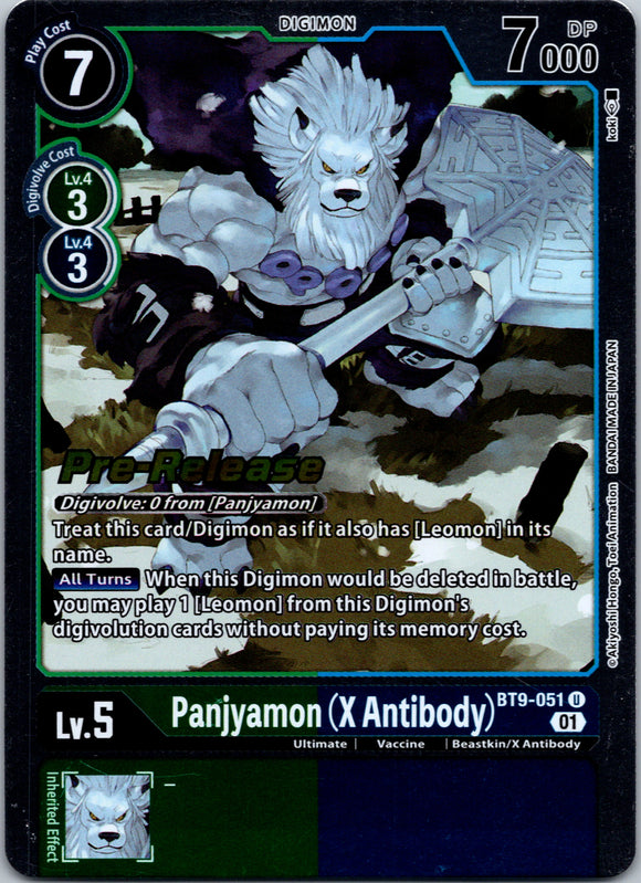 Panjyamon (X Antibody) [BT9-051] [X Record Pre-Release Cards] Foil