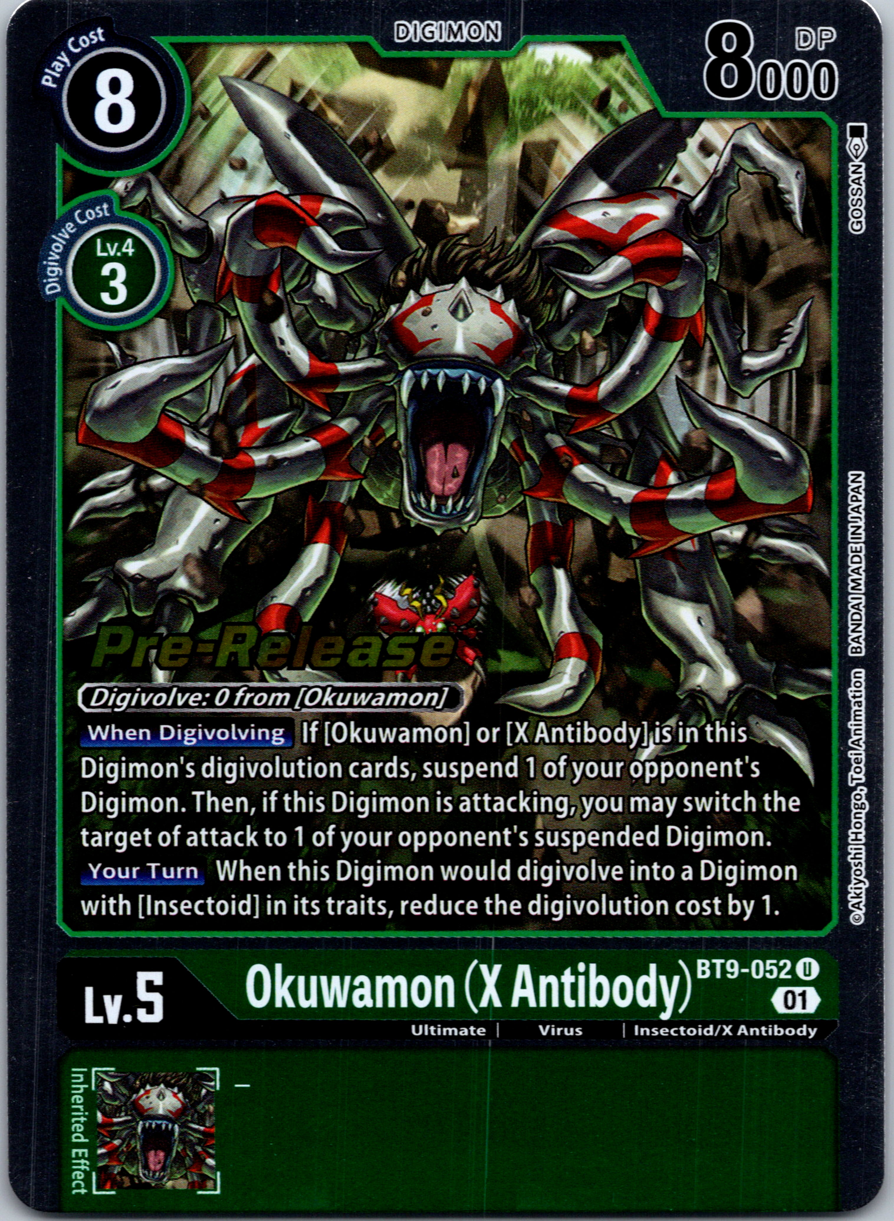 Okuwamon (X Antibody) [BT9-052] [X Record Pre-Release Cards] Foil