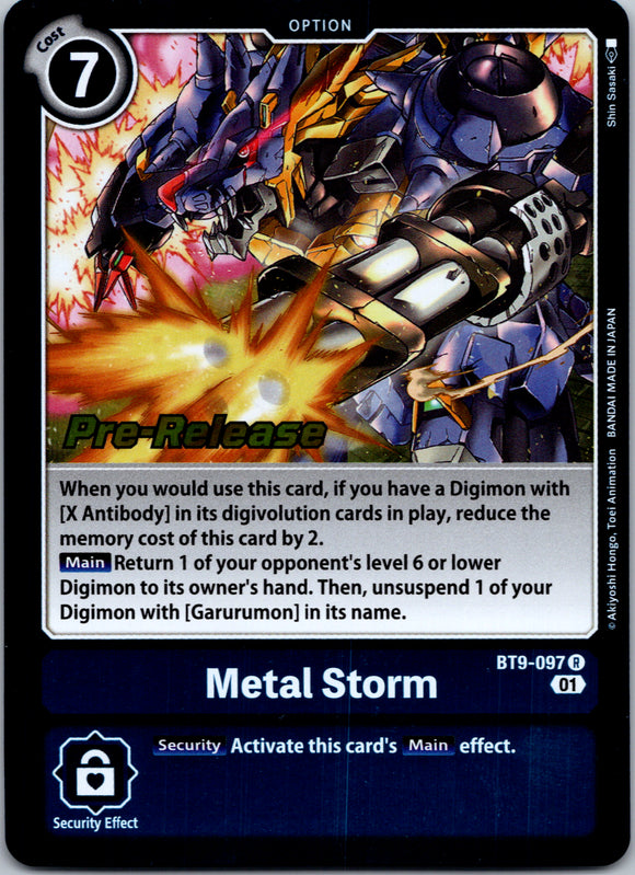 Metal Storm [BT9-097] [X Record Pre-Release Cards] Foil
