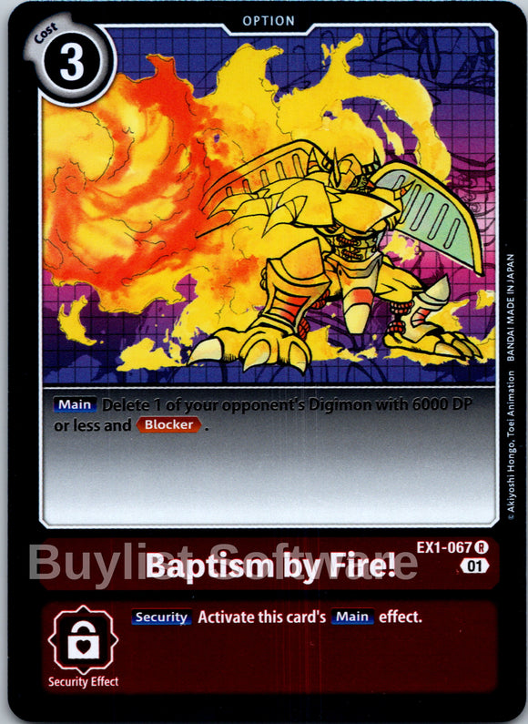 Baptism by Fire! [EX1-067] [Classic Collection] Foil