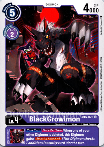 BlackGrowlmon [BT5-076] [Battle of Omni] Normal
