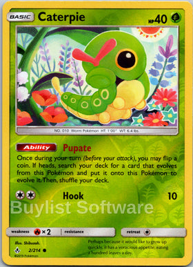 Caterpie [2/214] [Unbroken Bonds] Reverse Holofoil