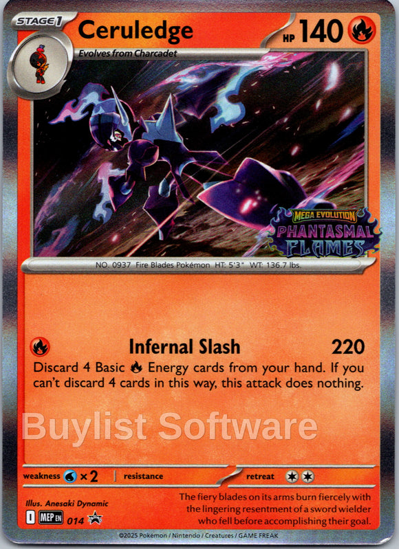 Ceruledge (Mega Evolution Stamped) [014] [Mega Evolution Promo] Holofoil