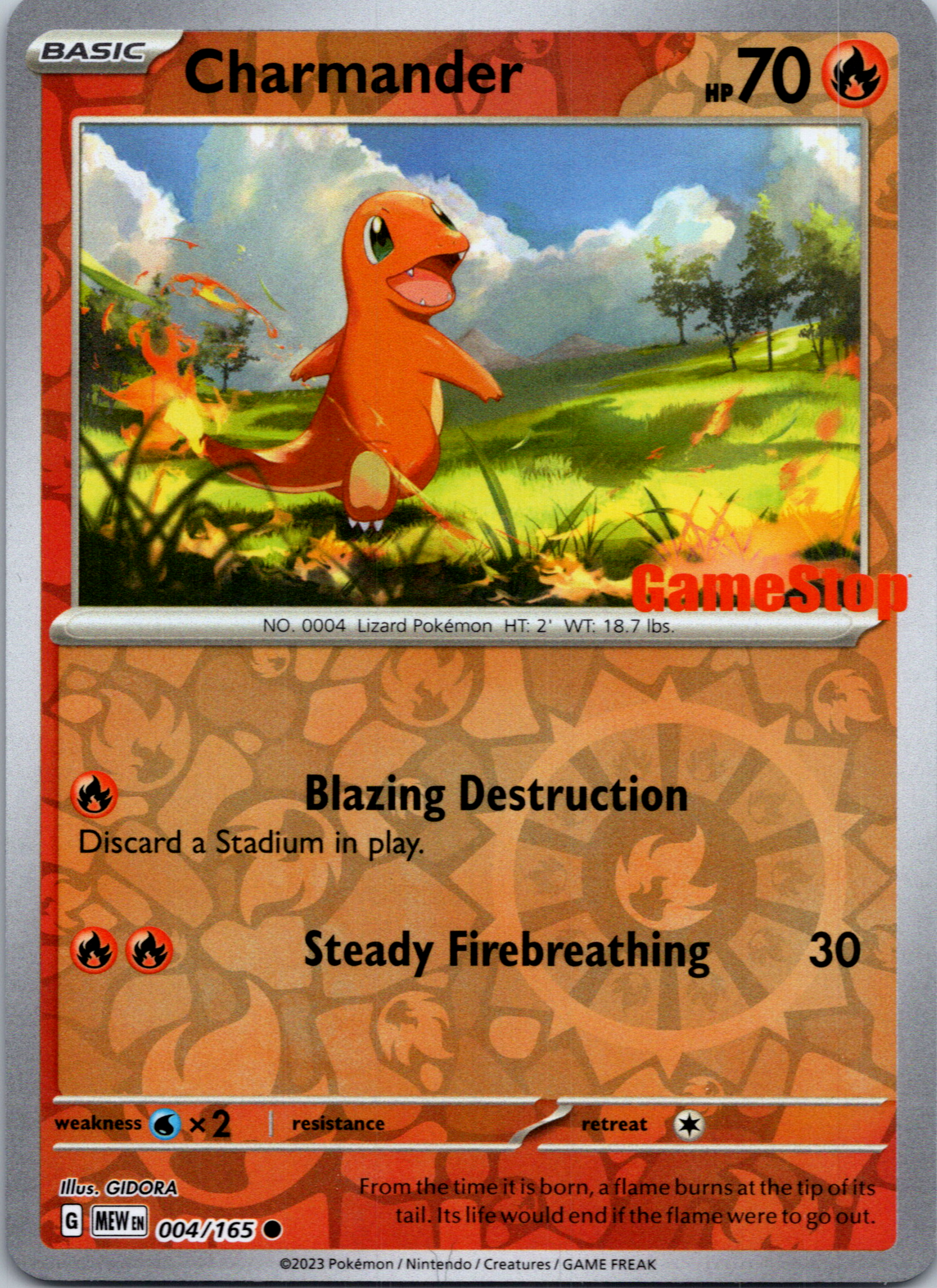 Charmander (004/165) [Scarlet & Violet: 151] -  (GameStop Exclusive) Reverse Holofoil