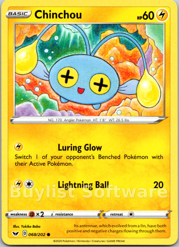 Chinchou [068/202] [Sword & Shield Base Set]
