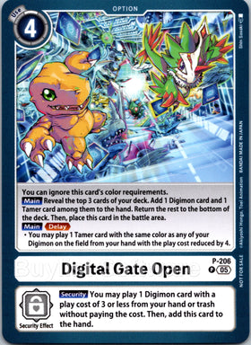 Digital Gate Open - P-206 (Store Tournament 2025 Vol.4 Participation Pack) [P-206 P] [Digimon Promotion Cards]