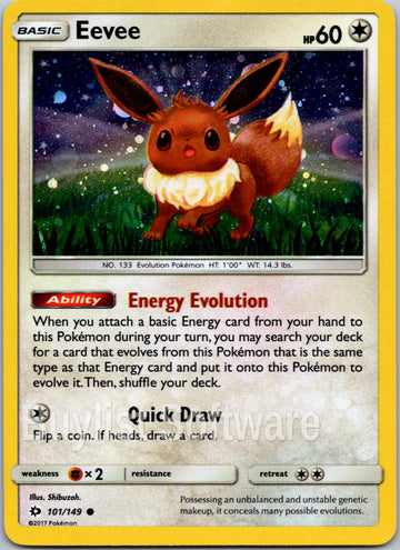 Eevee (Cosmos Holo) [101/149] [Sun & Moon Base Set] Holofoil