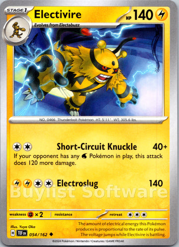 Electivire [054/162] - (Temporal Forces) Reverse Holofoil