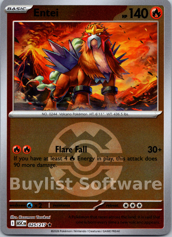 Entei (Quick Ball) [025/217] [Ascended Heroes] Reverse Holofoil