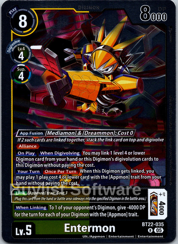 Entermon [BT22-035 R] [Cyber Eden] Foil