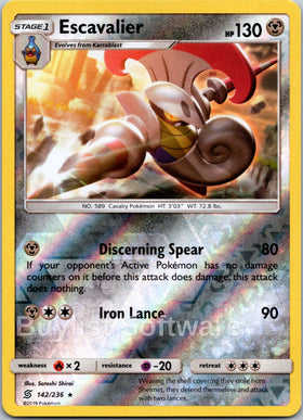 Escavalier [142/236] [Unified Minds] Reverse Holofoil