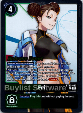 Fei [BT23-083 R] [Hackers' Slumber Release Event Cards] Foil