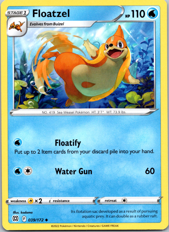 Floatzel [039/172] [Brilliant Stars] Reverse Holofoil