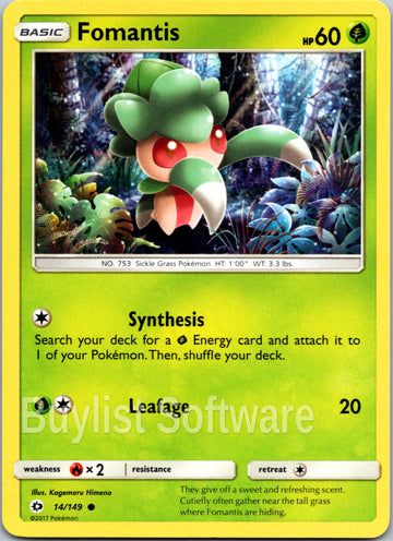 Fomantis [14/149] [Sun & Moon Base Set]