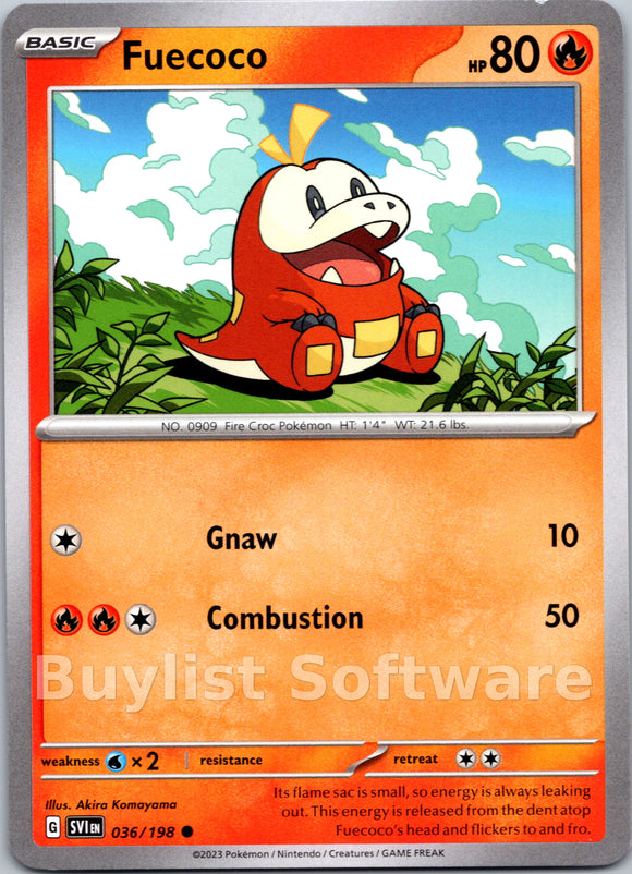 Fuecoco (036/198) (Mirage Holo) [Scarlet & Violet: Base Set]