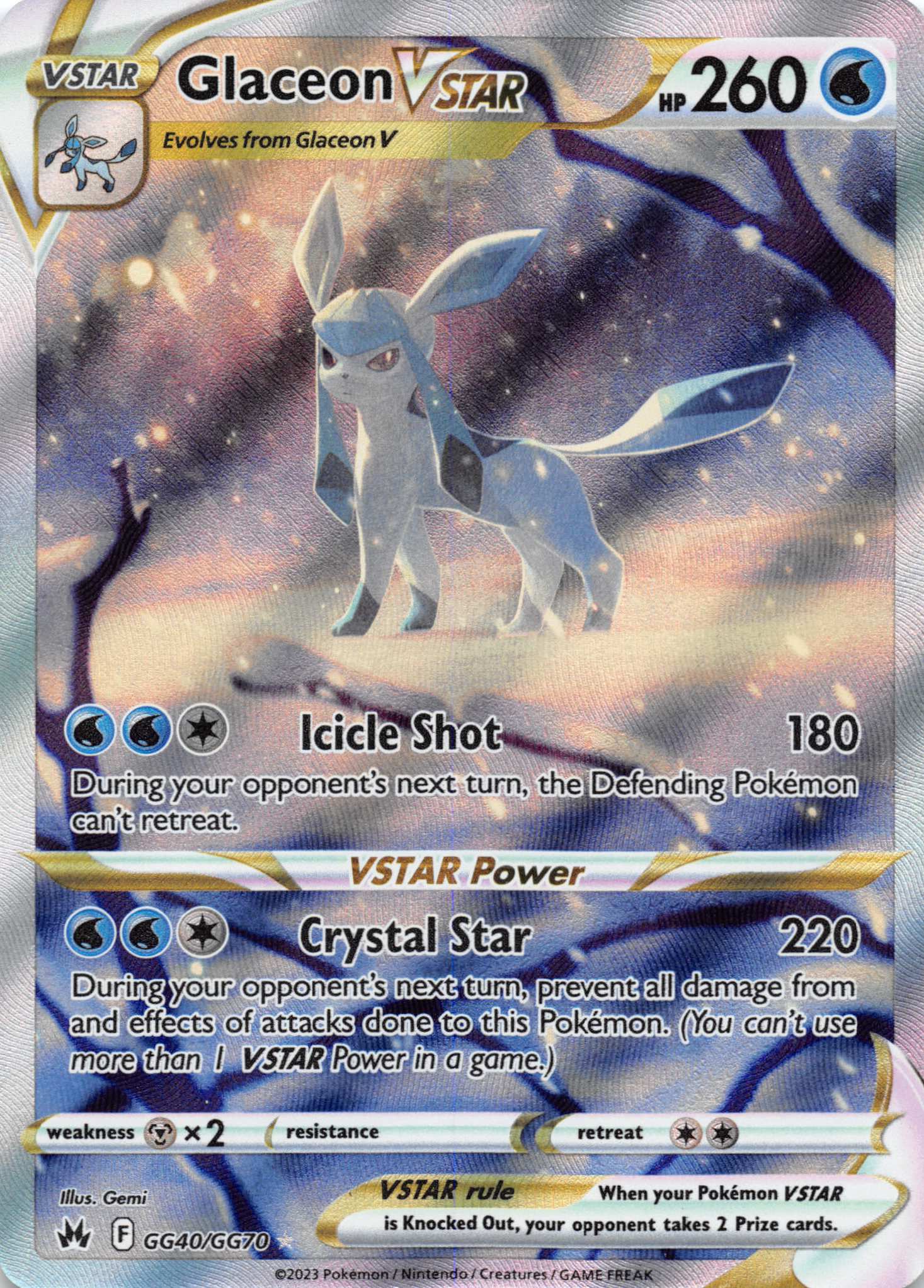 Glaceon VSTAR (GG40/GG70) [Sword & Shield: Crown Zenith]