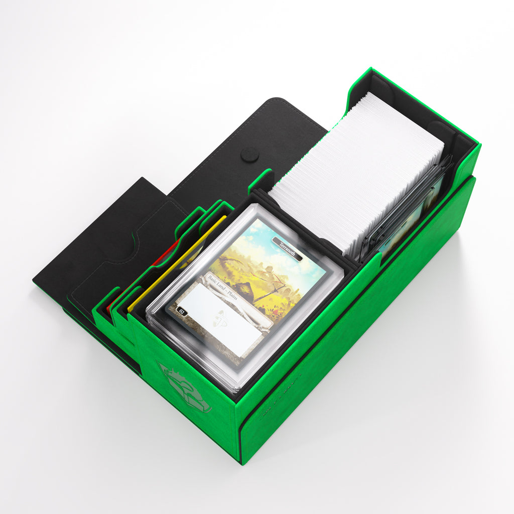The Academic 133+ XL Convertible Green/Black Deck Box (133ct)