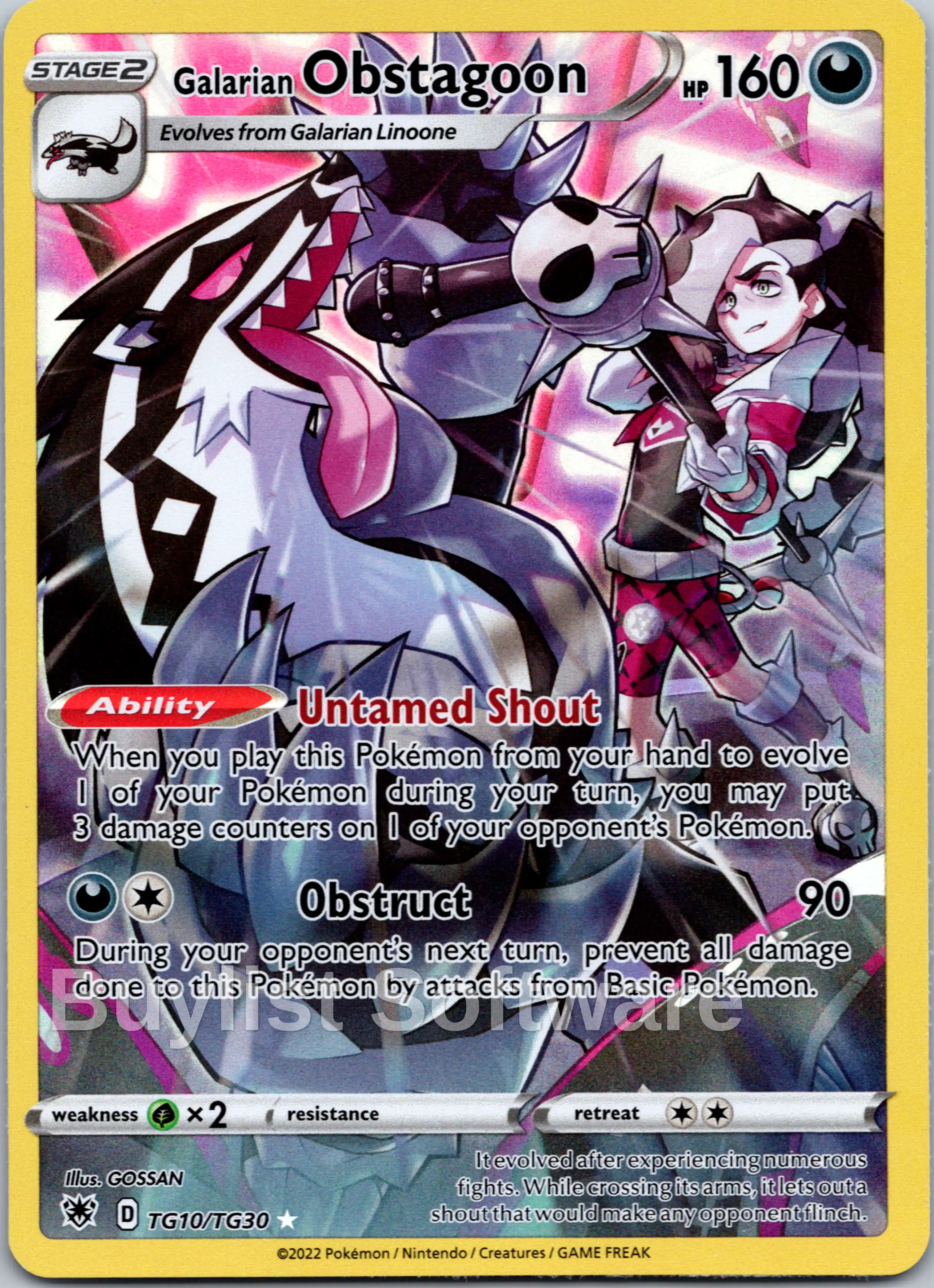 Galarian Obstagoon [TG10/TG30] [Astral Radiance Trainer Gallery] Holofoil