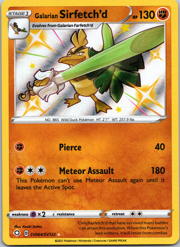Galarian Sirfetch'd [SV064/SV122] [Shining Fates: Shiny Vault] Holofoil