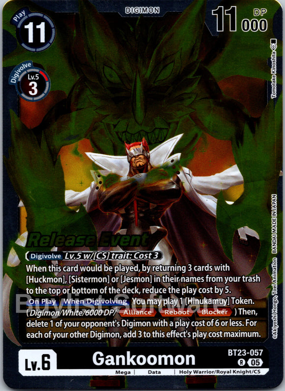 Gankoomon [BT23-057 R] [Hackers' Slumber Release Event Cards] Foil