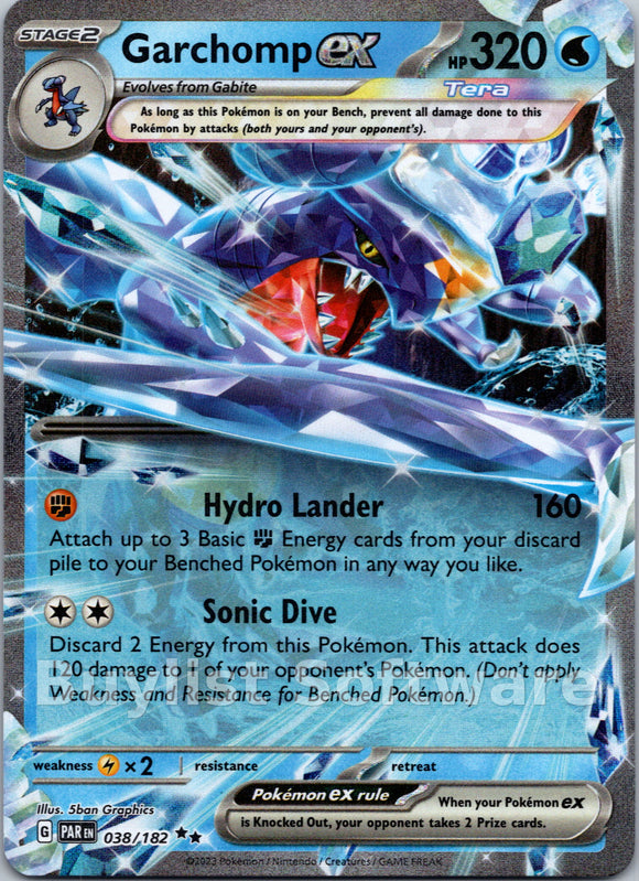 Garchomp ex (038/182) - [Scarlet & Violet: Paradox Rift] Holofoil
