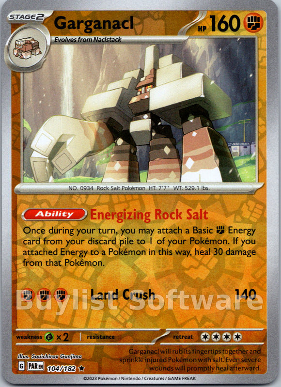Garganacl (104/182) - [Scarlet & Violet: Paradox Rift] Holofoil