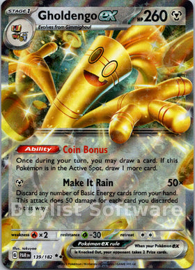Gholdengo ex (139/182) - [Scarlet & Violet: Paradox Rift] Holofoil