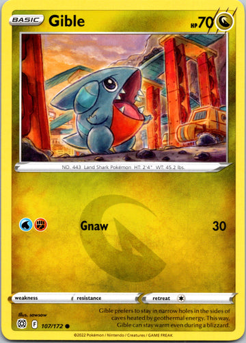 Gible [107/172] [Brilliant Stars] Reverse Holofoil