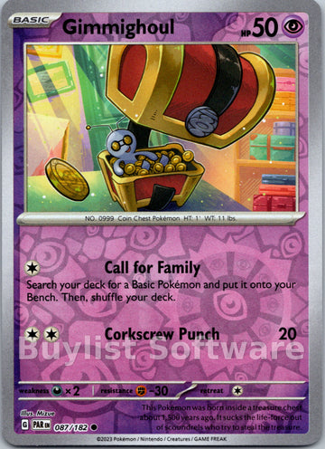 Gimmighoul (087/182) - [Scarlet & Violet: Paradox Rift] Reverse Holofoil
