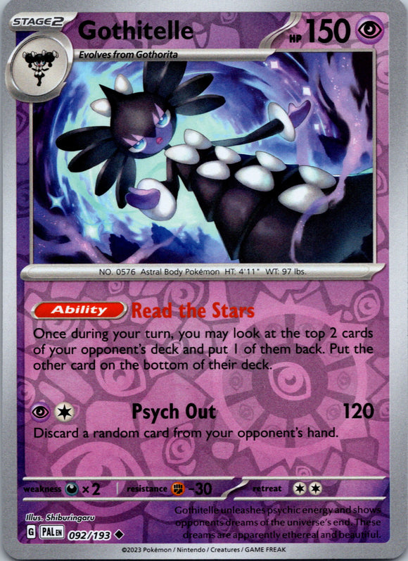 Gothitelle [092/193] [Paldea Evolved] Reverse Holofoil