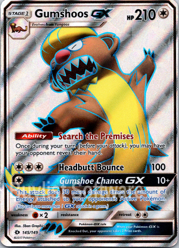 Gumshoos GX [145/149] [Sun & Moon Base Set] Holofoil