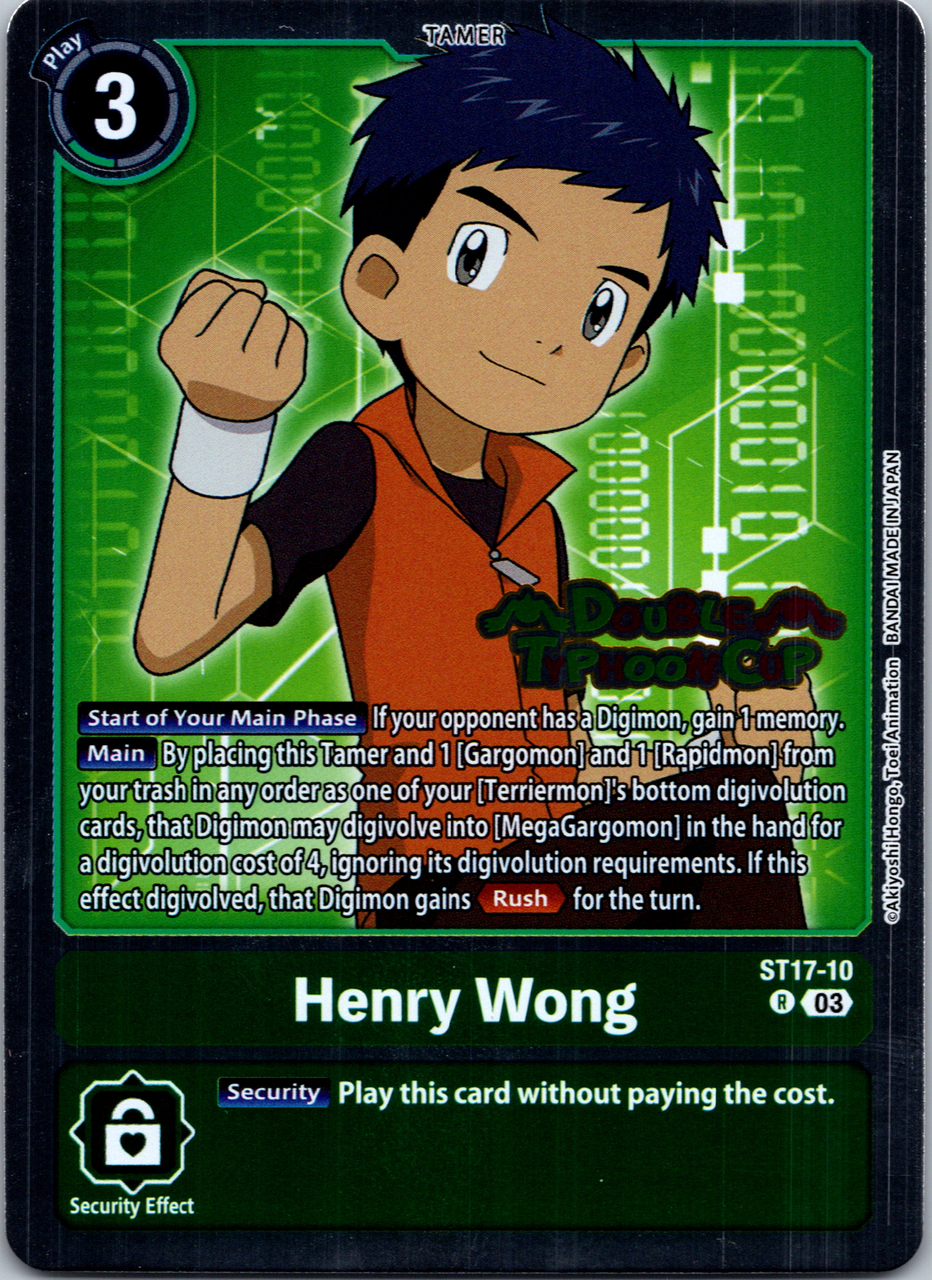 Henry Wong [ST17-10-R] [Starter Deck 17: Double Typhoon Advanced Deck Set Pre-Release Cards] Foil