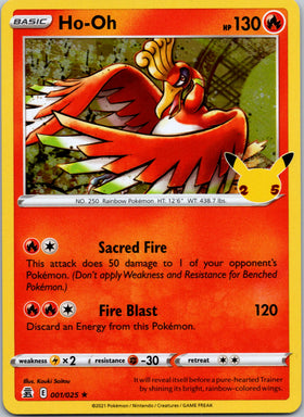 Ho-Oh [001/025] [Celebrations] Holofoil