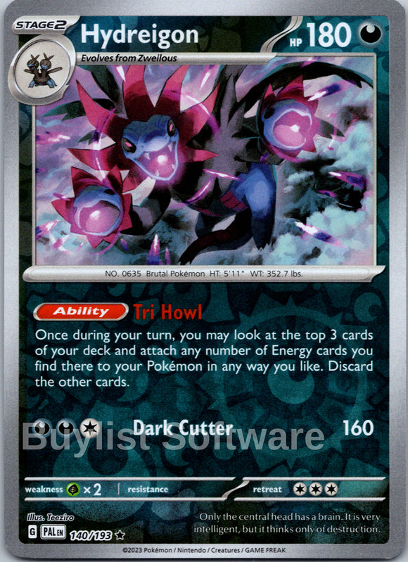 Hydreigon [140/193] [Paldea Evolved] Reverse Holofoil