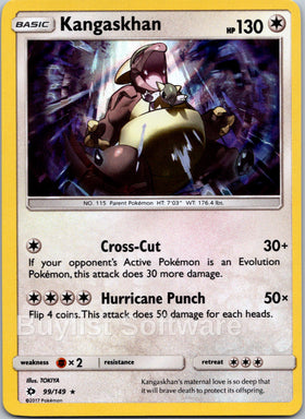 Kangaskhan [99/149] [Sun & Moon Base Set] Reverse Holofoil