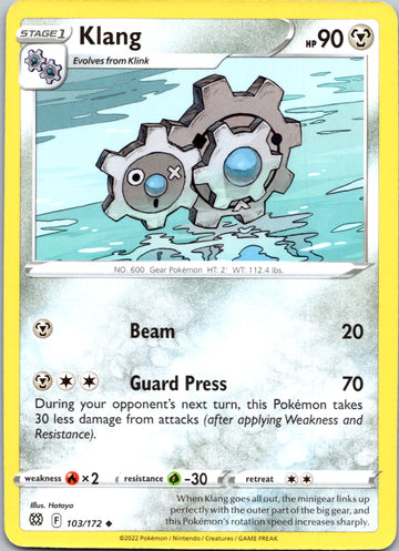 Klang [103/172] [Brilliant Stars] Reverse Holofoil