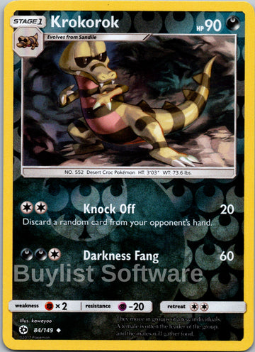 Krokorok [84/149] [Sun & Moon Base Set] Reverse Holofoil