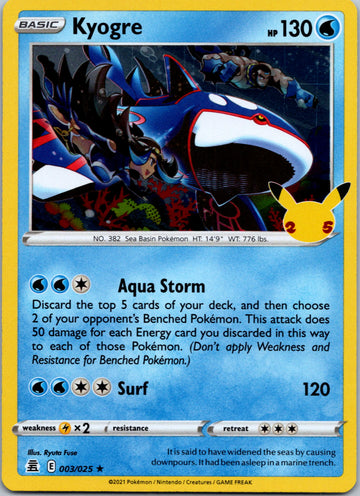 Kyogre [003/025] [Celebrations] Holofoil