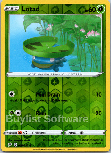 Lotad [007/192] [Rebel Clash] Reverse Holofoil