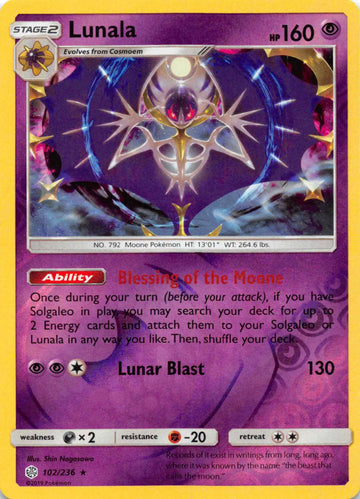 Lunala [102/236] [Cosmic Eclipse] Reverse Holofoil