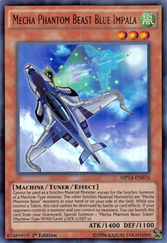 Mecha Phantom Beast Blue Impala [MP14-EN076] Ultra Rare
