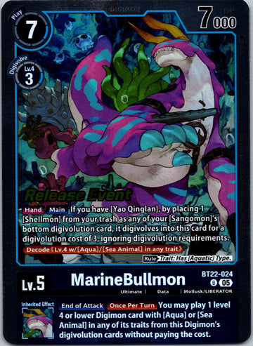 MarineBullmon [BT22-024 U] [Cyber Eden Release Event Cards] Foil