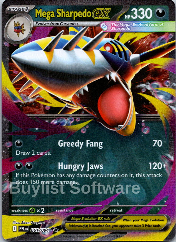 Mega Sharpedo ex [061/094] [Phantasmal Flames] Holofoil