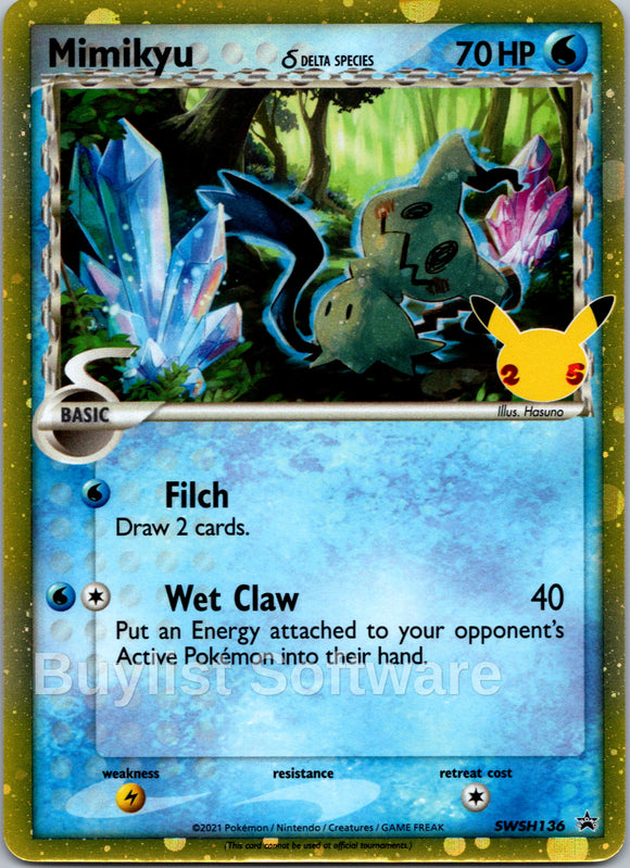 Mimikyu (Delta Species) [SWSH136] [Sword & Shield Promo Cards] Holofoil
