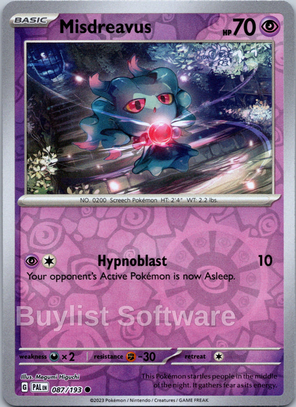 Misdreavus [087/193] [Paldea Evolved] Reverse Holofoil